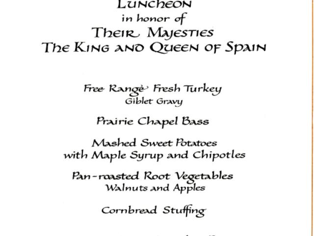 Luncheon for King Juan Carlos and Queen Sofia of Spain