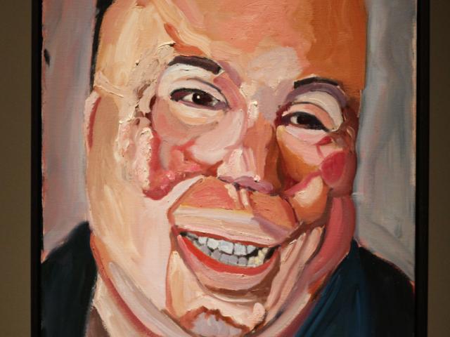 A photo of a portrait of Israel Toro, Jr, part of the 2017 Portraits of Courage exhibit at the George W Bush Library and Museum.