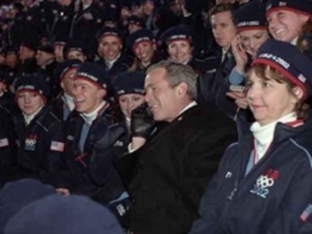 George W. Bush with olympians