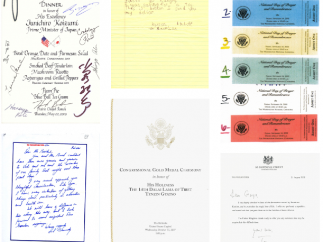 Collage of hand-written documents