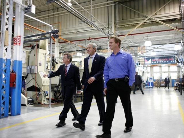 President Bush Tours Meyer Tool Inc, in Cincinnati, Ohio