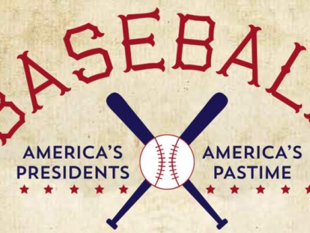 Logo from the special exhibit "Baseball: America's Presidents, America's Pastime."
