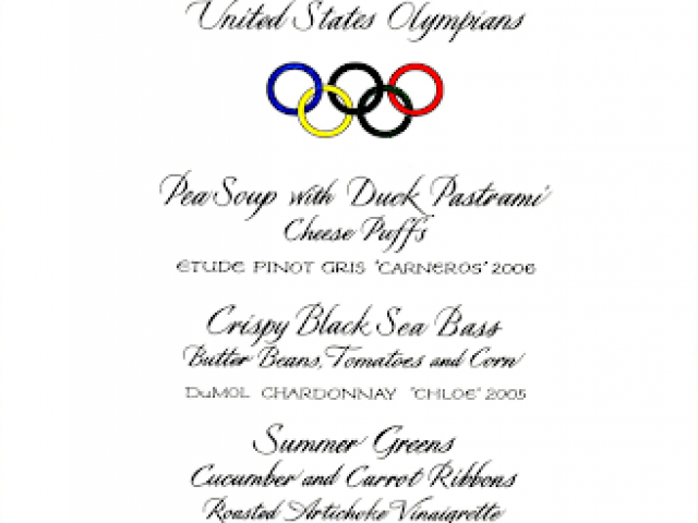 Dinner for United States Olympians, July 21, 2008.