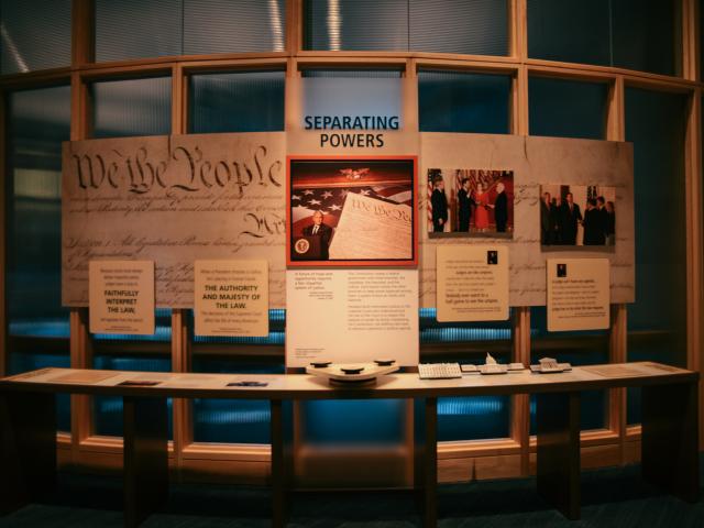 Separation of Powers display.