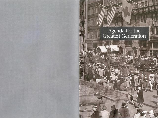 Agenda for the Greatest Generation Booklet