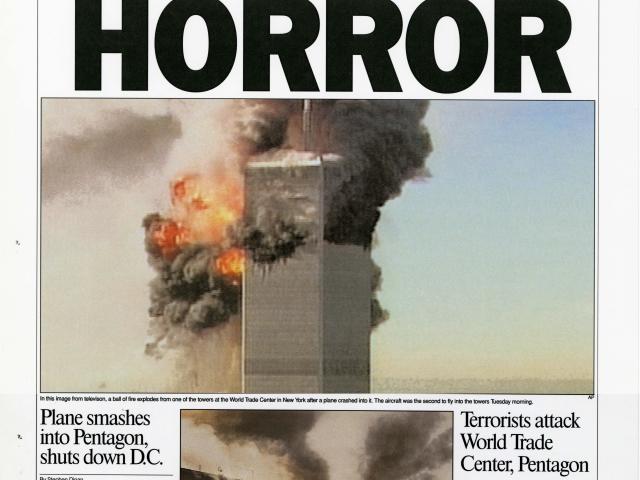 “Horror”- Washington Times EXTRA, September 11, 2001.