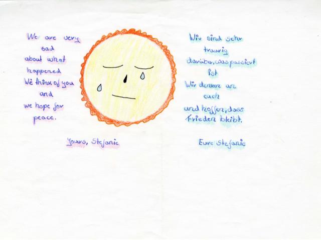 "Crying Sun" Germany Condolence Letter