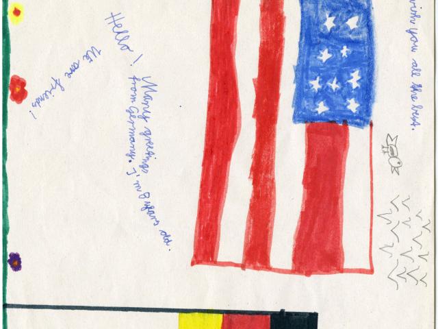 US and German Flags Germany Condolence Letter
